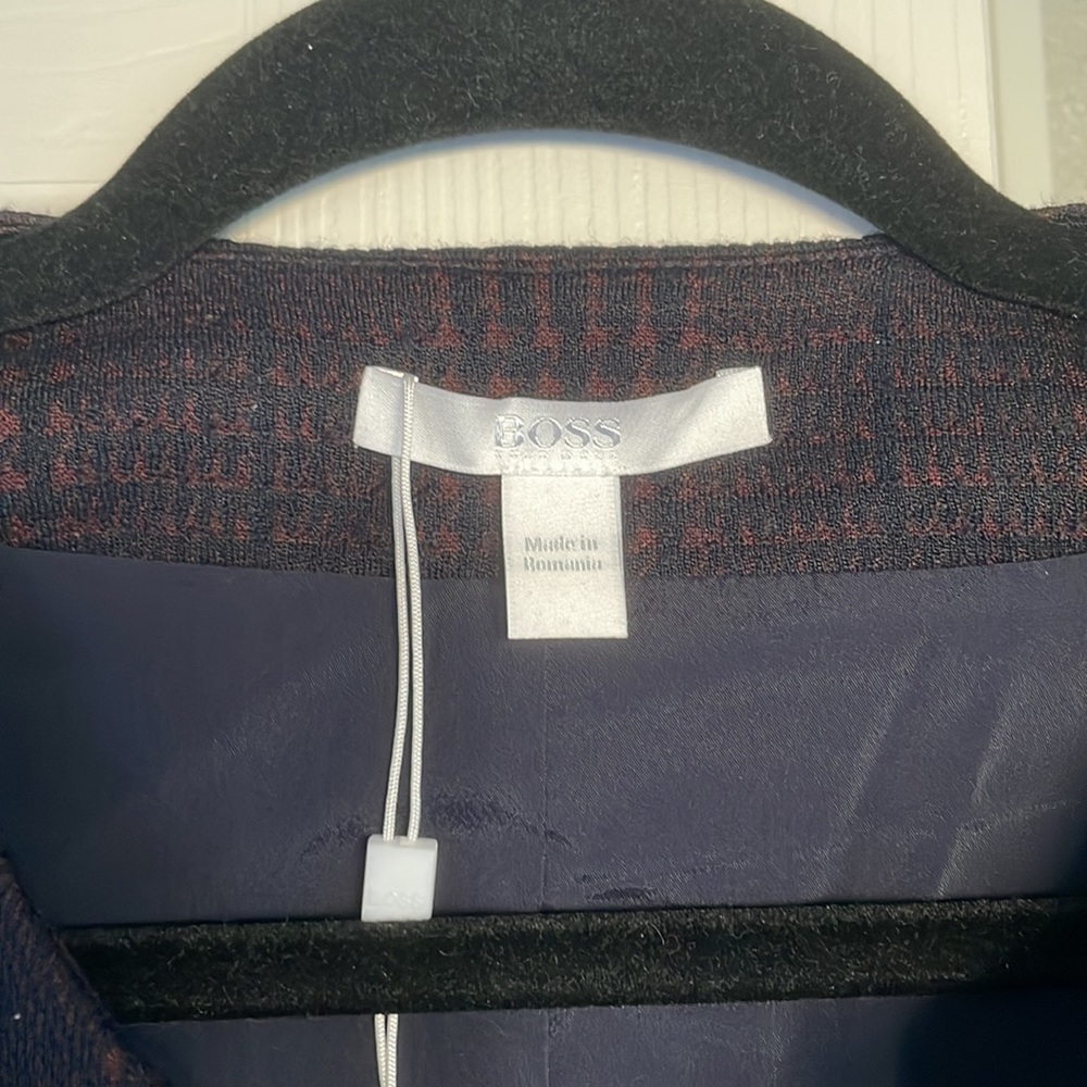 Hugo Boss Plaid Tweed Jacket with Zipper - Picture 4 of 7